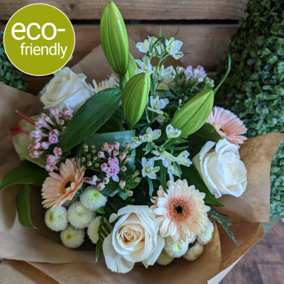 Florist Choice Eco-Neutral Bouquet - Spoilt for choice? Can’t decide? Simply set your budget, select the occasion from the dropdown list, and let one of our expert florists take care of the rest!