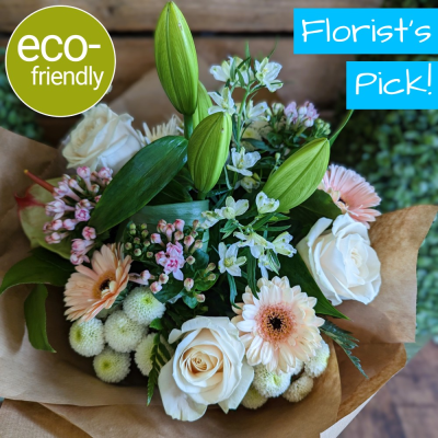 Florist Choice Eco-Neutral Bouquet | The Floral Box | Darlington - Spoilt for choice? Can’t decide? Simply set your budget, select the occasion from the dropdown list, and let one of our expert florists take care of the rest!