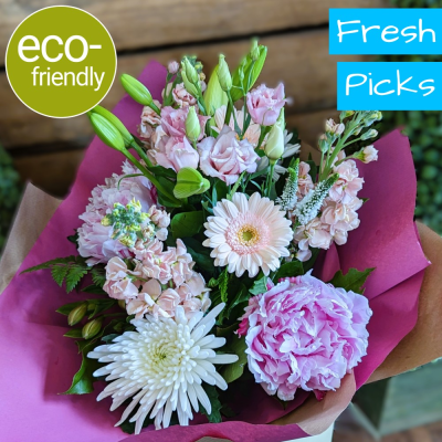 Nature's Bliss - Eco-friendly gifts | The Floral Box | Darlington - This stunning collection of flowers, beautifully arranged and hand-tied, makes the perfect gift. Our Nature's Bliss is a versatile bouquet and is suitable for many occasions,
