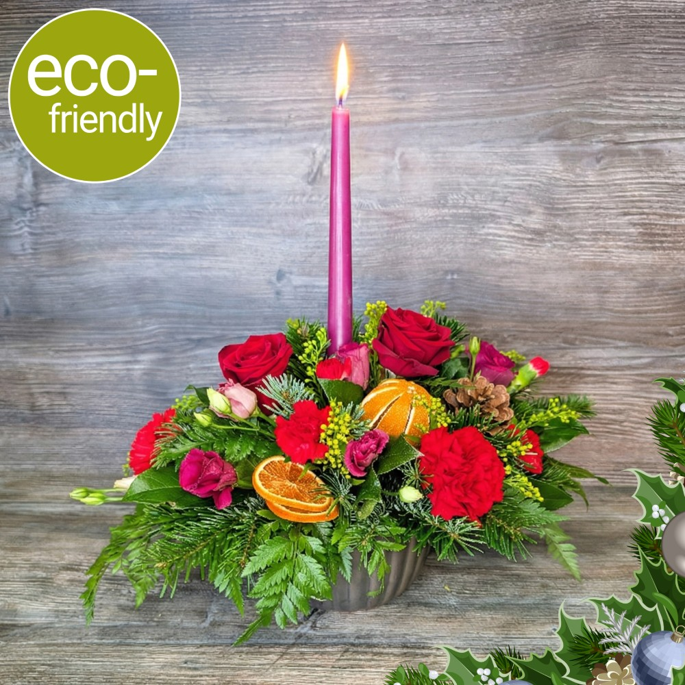 Classic Christmas Candle Centrepiece