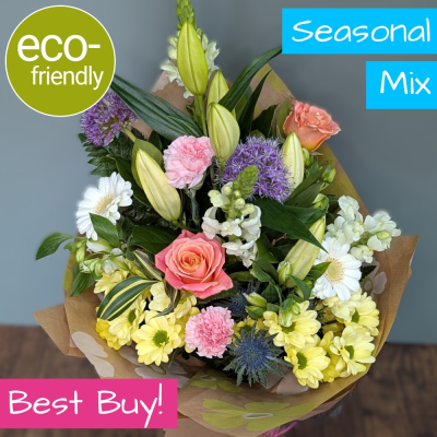 The Floral Box: Springtime Florist's Pick | Fresh Spring Blooms - The Floral Box: Springtime Florist's Pick. Fresh, seasonal bouquet, florist choice. Eco-friendly, hand-made gift. Best value! Order spring blooms today!