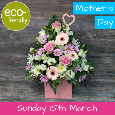 Classic Pastel Boxed Arrangement | Mother's Day | The Floral Box - Spoil her this Mothering Sunday! A classic florist choice pastel boxed arrangement, perfectly ready to display. Hand-delivered locally in Darlington.