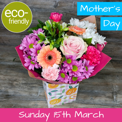 The Petite Peaches & Cream Bouquet | The Floral Box Darlington - Treat her this Mother's Day with a bespoke, dainty florist choice arrangement in our charming peach presentation box. Hand-delivered in Darlington.